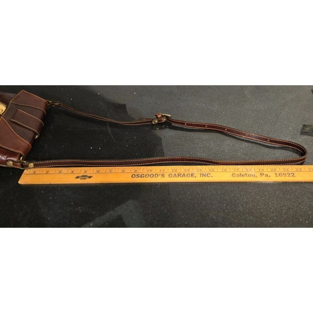 RARE! Floto Sapri Cross Body Bag Made in Italy Leather, Vecchio Brown sold out r - Picture 6 of 16
